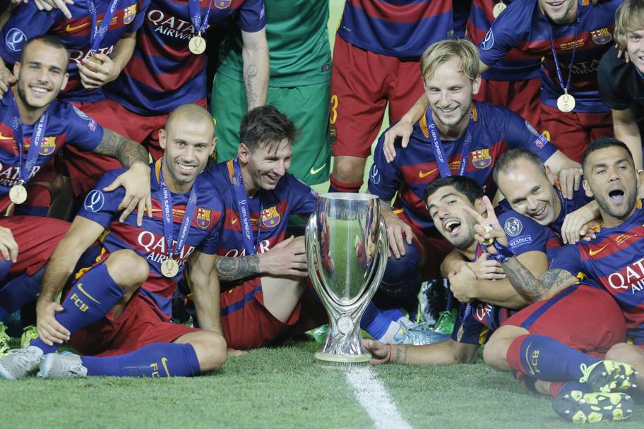 Messi e Suarez i più vicini al trofeo. Epa